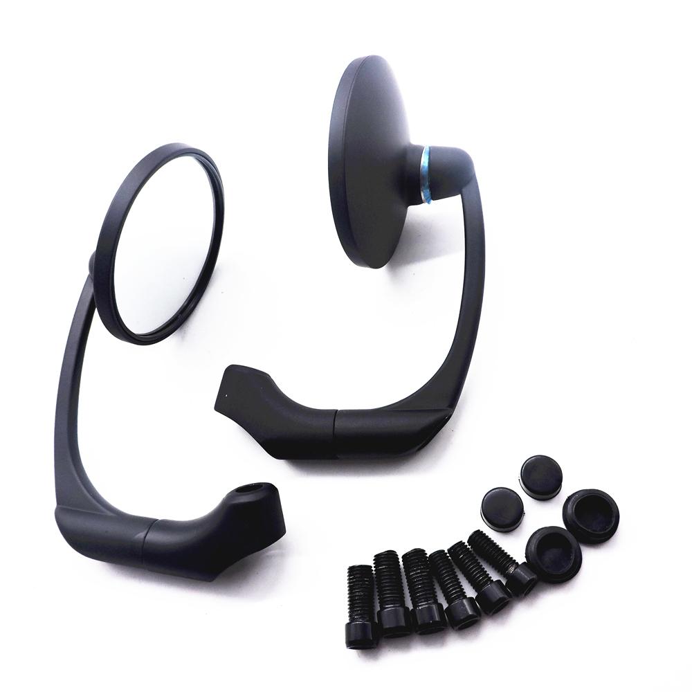 Motorcycle Black Rear Mirror Retro Moto Motorcycles Motorbike Scooters Oval Rearview Mirrors Side View Mirrors Cafe