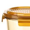 LOCK&LOCK Amber Round Glass Food Container 650mL