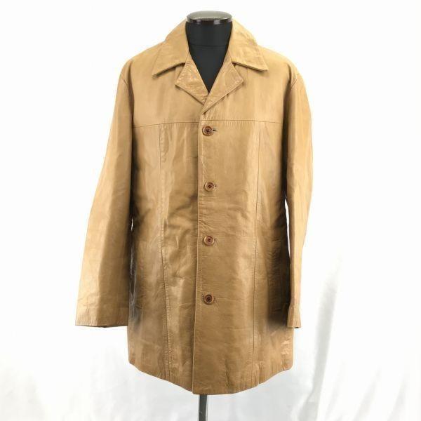 David Mayer Leather Coat Outer Mens Size S Brown(USED)
