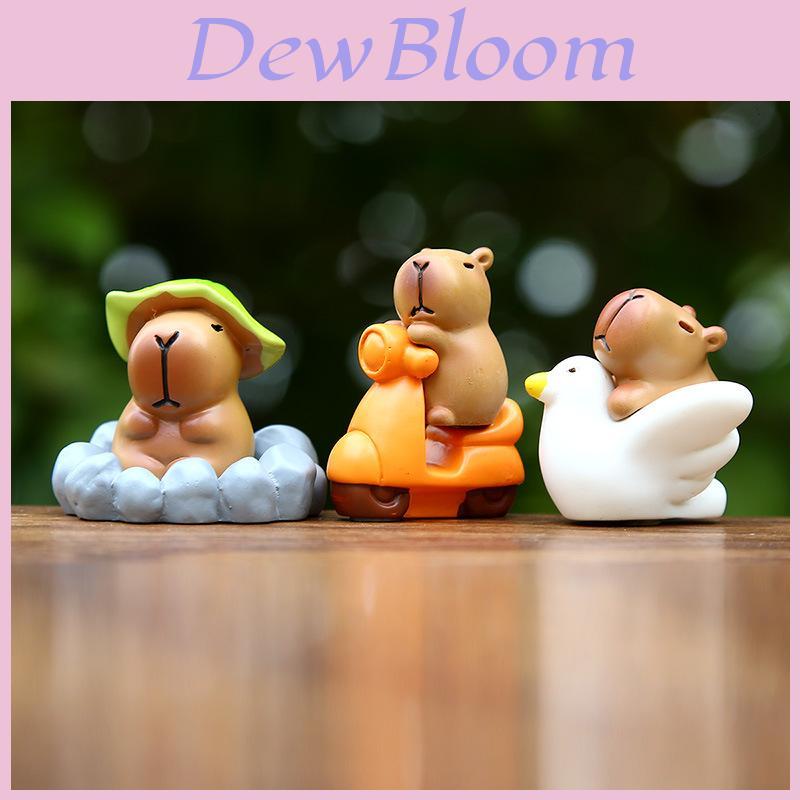 Capybara Toy Mini Figurine Resin Creative Relaxing Desktop Decor For Kids