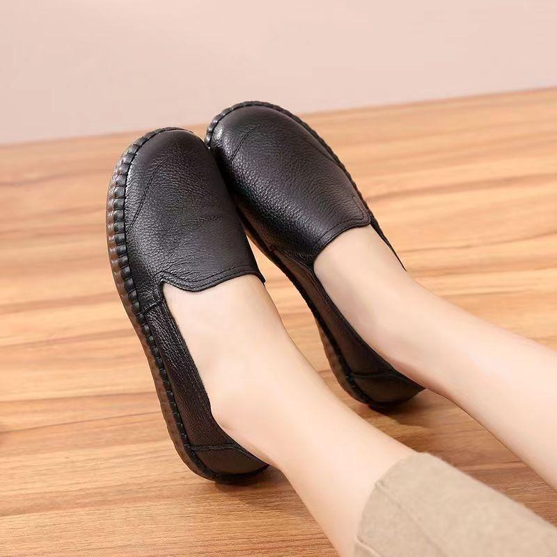 Retro spring and autumn mother shoes soft-soled comfortable shoes single shoes flat-soled