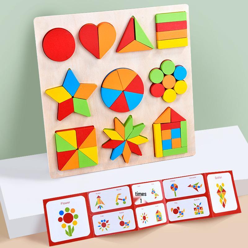 Montessori Wooden Shape Puzzle for Infants and Toddlers