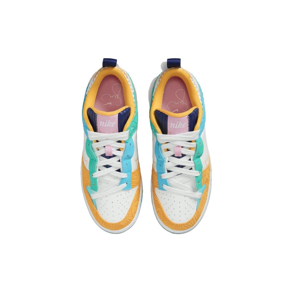 Serena Williams Design Crew x Nike  Dunk Low Disrupt 2 Clear Jade Sundial Women Sneakers Multi-Color Summit-White Baltic-Blue DX4220-100