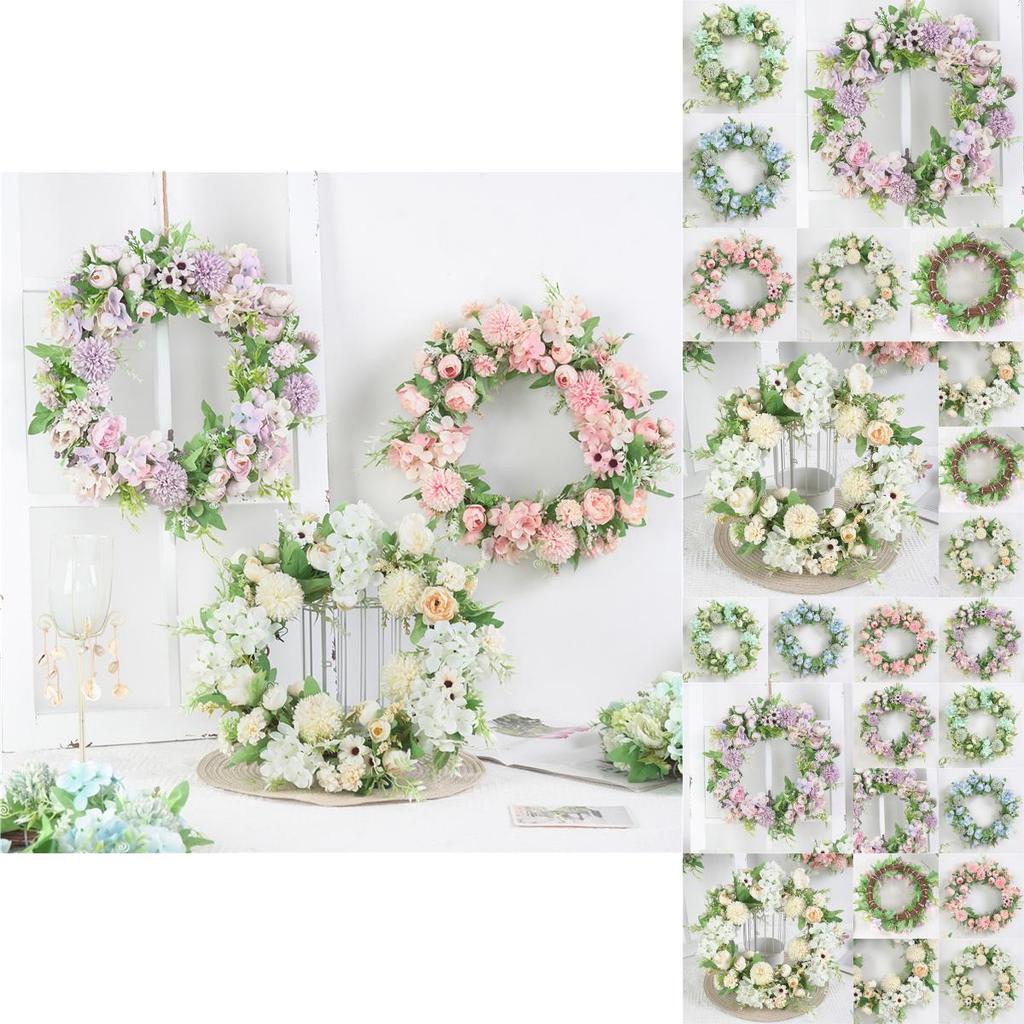 Charming 40cm Artificial Rose Peony Flower Garland With No Color Fading