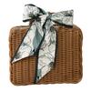 1Set Rattan Suitcase Natural Tasteless Solid Handle Rattan Woven Storage Case for Picnic