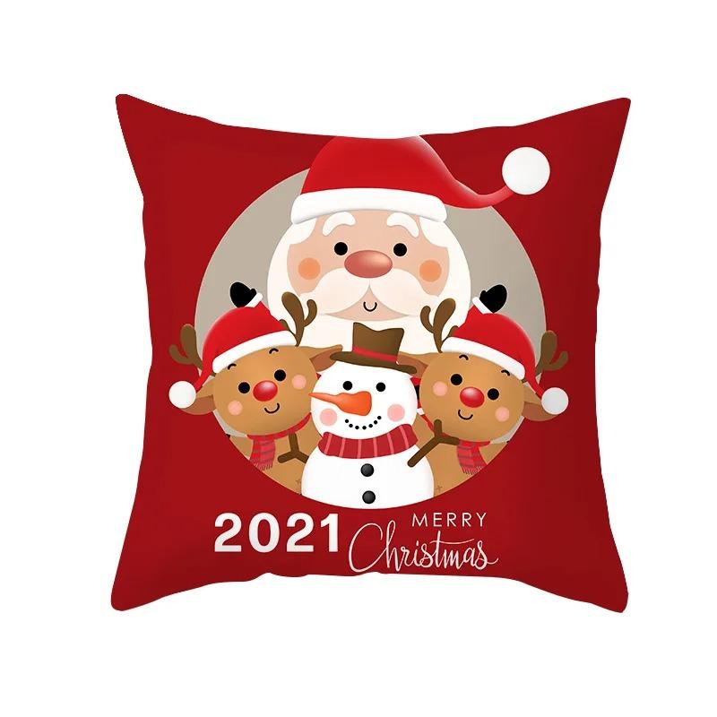 Christmas Themed Pillowcases Car Accessories Office Santa Claus Living Room Sofa Home Pillowcases