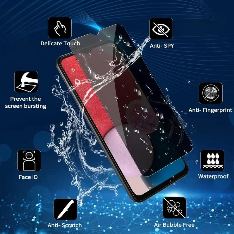 2 Stück Anti-Spionage-Hartglas für Samsung Galaxy A13 A14 A15 A25 A35 A55 5G Sichtschutz für Samsung A34 A42 A53 A73