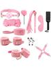 Erotic  Set Sexy Leather Plush Sex Toys Bondage Kit Handcuffs Feather Blindfold Flirt Exotic Accessories Couples Adult Games
