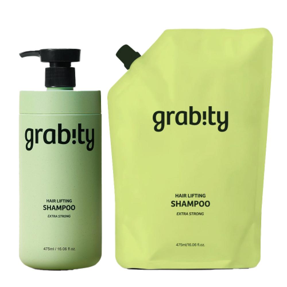 Grabity Hair Lifting Shampoo Extra Strong Body Item+refill 950 Ml Set