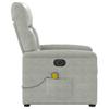 Electric Recliner Chair with Lift Assistance Light Gray Microfiber Fabric
