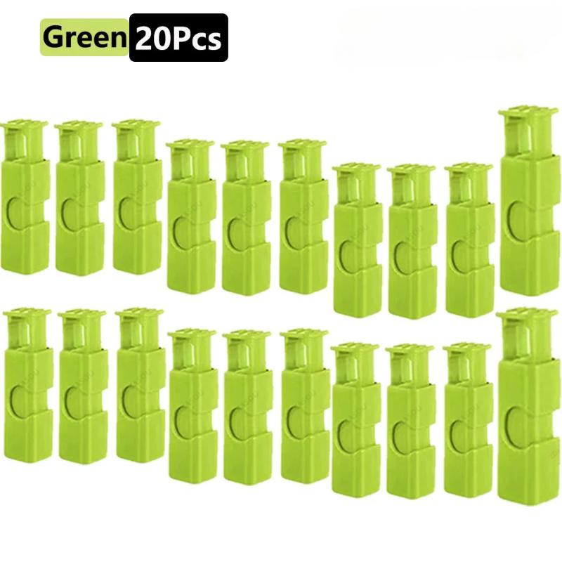 20/1 Stück Wiederverwendbare Lebensmittelverschlussklammern Brot Aufbewahrungsbeutelklammern für Snack-Verpackungsbeutel Federklemme Küchenorganisation Verschlussklemme