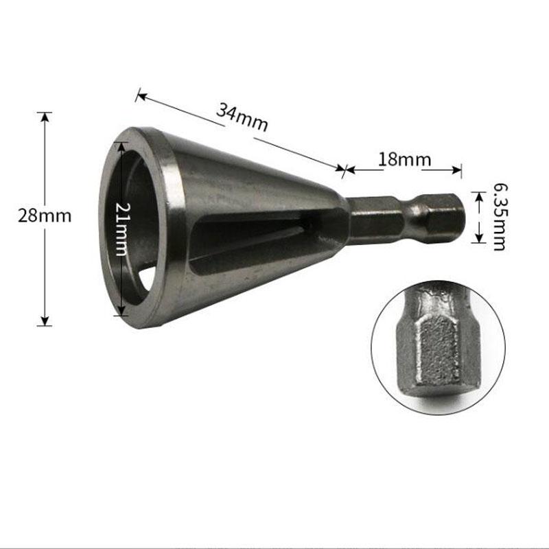 New External Chamfer HSS Deburring Three Blade Triangular Handle Hexagonal Handle Gold Black Electric Drill Tool Accessories