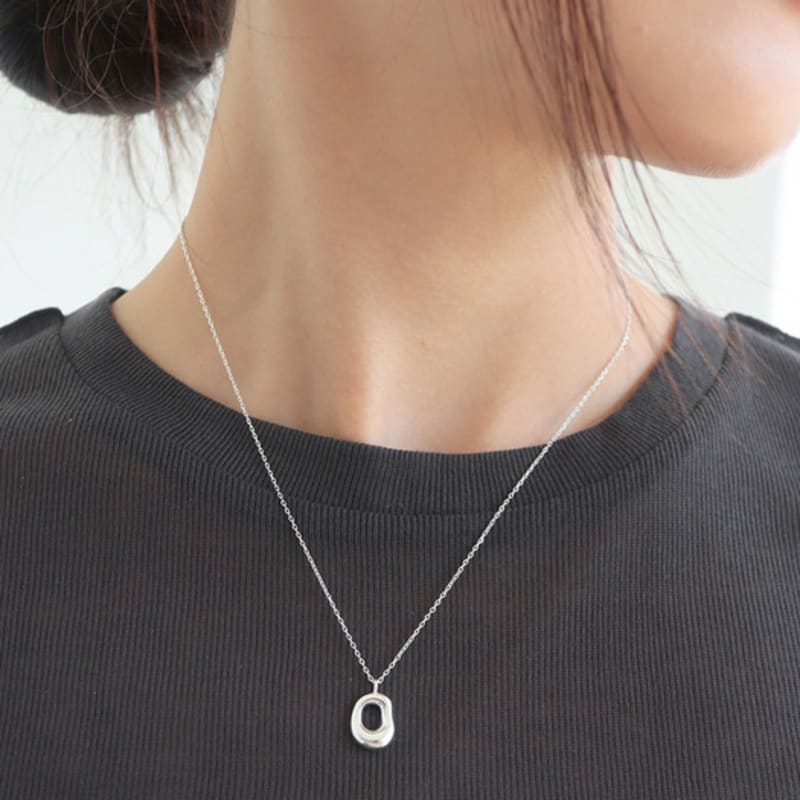 modernlike 14k gold-filled silver bean necklace