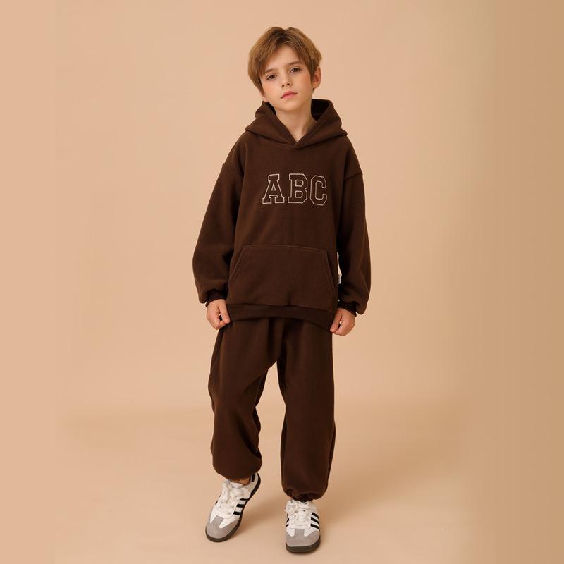 Vêtements de sport d'extérieur pour enfants shaker sweat à capuche imprimé ABC enfants garçons et filles automne survêtement décontracté