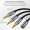 Stereo 3.5mm Aux Cord Audio Adapter Cable for Portable Devices with 3.5mm Port