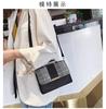 Mini Shoulder Bag Handbag Small Checkered PU Leather Lightweight [PIENSE] Women's 2-way (Black)