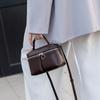 2026 New Genuine Leather Women Bowling Tote Bag Soft Cowhide Leather Commute Shoulder Crossbody Bag Luxury Designer Handbags