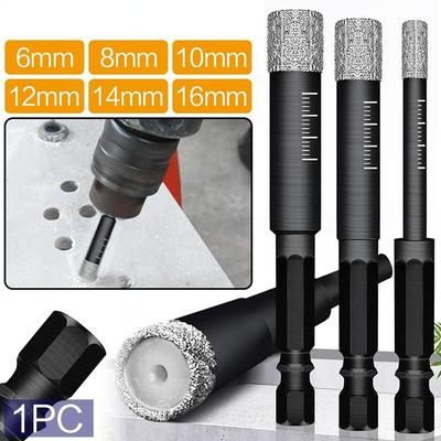 1PC Gelötete Bohrer Trocken Bohren Keramik Fliesen Bohrer Marmor Granit Steinzeugen Fliesen Loch Opener Diamant Bohrer LM