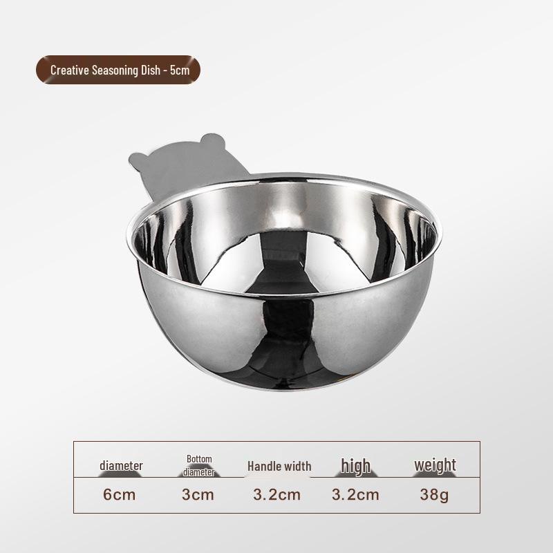 

304 Stainless Steel Sauce Cup for Steak & Fries - Creative Seasoning or Ketchup Dish