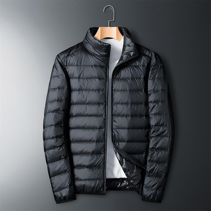 Men's Short Lightweight Down Jacket - 2024 Winter Trend, Casual Plus Size, White Duck Down, Fashionable and Warm