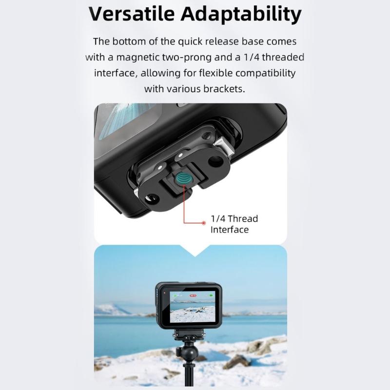 Quick Release Camera Mounting System Locking Mechanism Accessory Mount Lightweight Aluminum Construction for DSLR Camera
