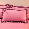 48*74cm Princess Style Pink Cake Layered Lace Pillowcase Splice Ruffle Edge Pillowcase European Style Hotel Home Bedding PillowsProtective Covers