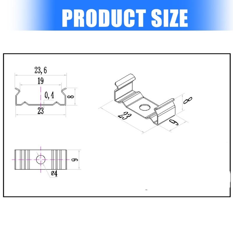 T5 Integrated Fastener Brackets Easy Installation Secure Hold for Fluorescent Fixtures Manganeses Steel Construction