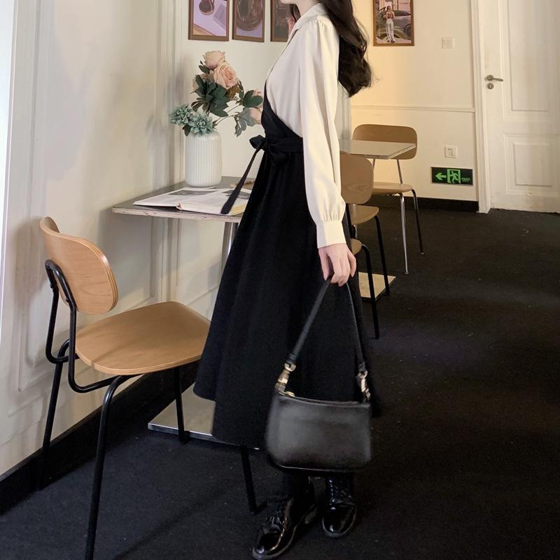 Women's French Style Two-Piece Skirt Suit - Large Size, Elegant Light Mature Autumn/Winter Dress