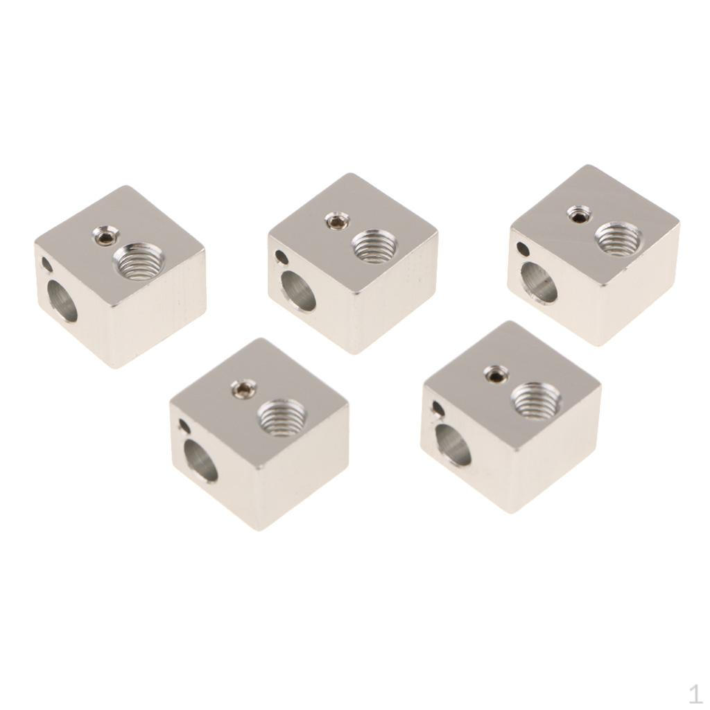 

/ V6 Heater Block W M6 Mounting Hole D Printer 16x16x12mm