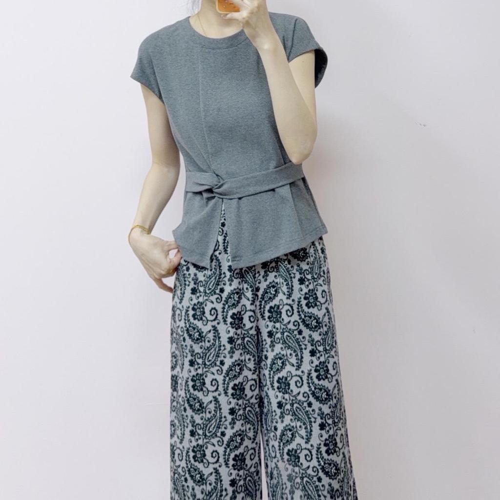2026 Summer Elegant Slim-fit Top & Wide-leg Pants Two-piece Set