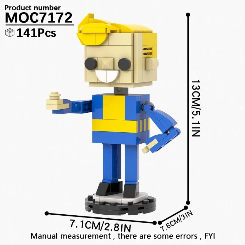 MOOXI Radiation Series MOC Bricks Set BrickHeaded T60 Power Armor Action Figures DIY Building Blocks Kids Toys For Children Gift