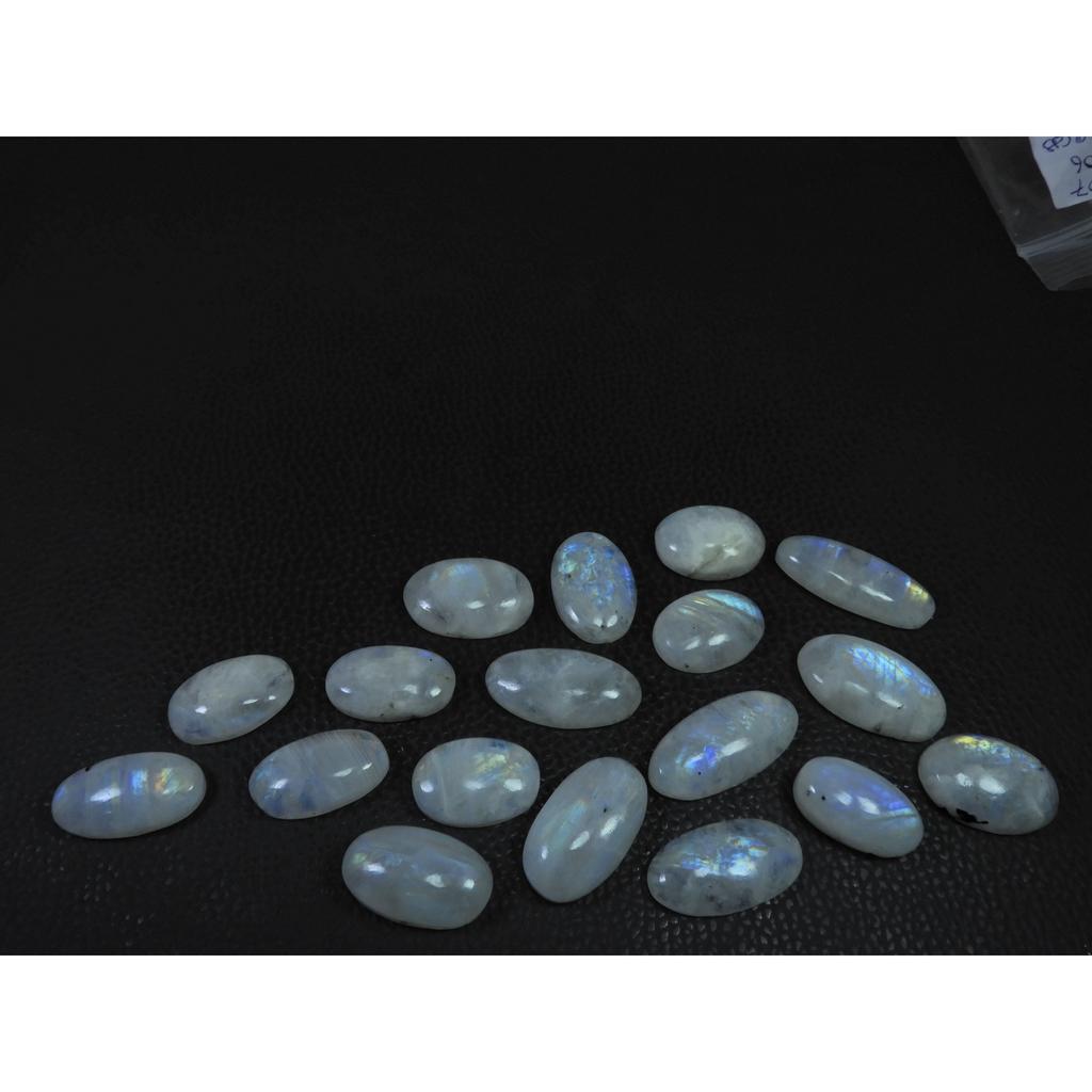 308 Stück. Natürlicher Regenbogen-Mondstein Ovaler Cabochon Loser Edelstein 18 Stück Los C-695