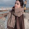 Autumn/Winter Korean Houndstooth Knit Snood: Thick Warm Versatile Scarf/Shawl