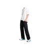 Li Ning Chinese Culture Series Solid Color Mid Waist Drawstring Comfortable Breathable Straight Leg Casual Pants Unisex Bottoms Black AKXU185-1