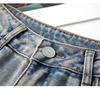 Women's High-Waist Embroidered Straight-Leg Jeans - Floral Ethnic Style for Spring & Autumn