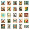 50Pcs Vintage Stamp Graffiti Stickers - Nordic Style Creative Decals for Journal & Item Decor