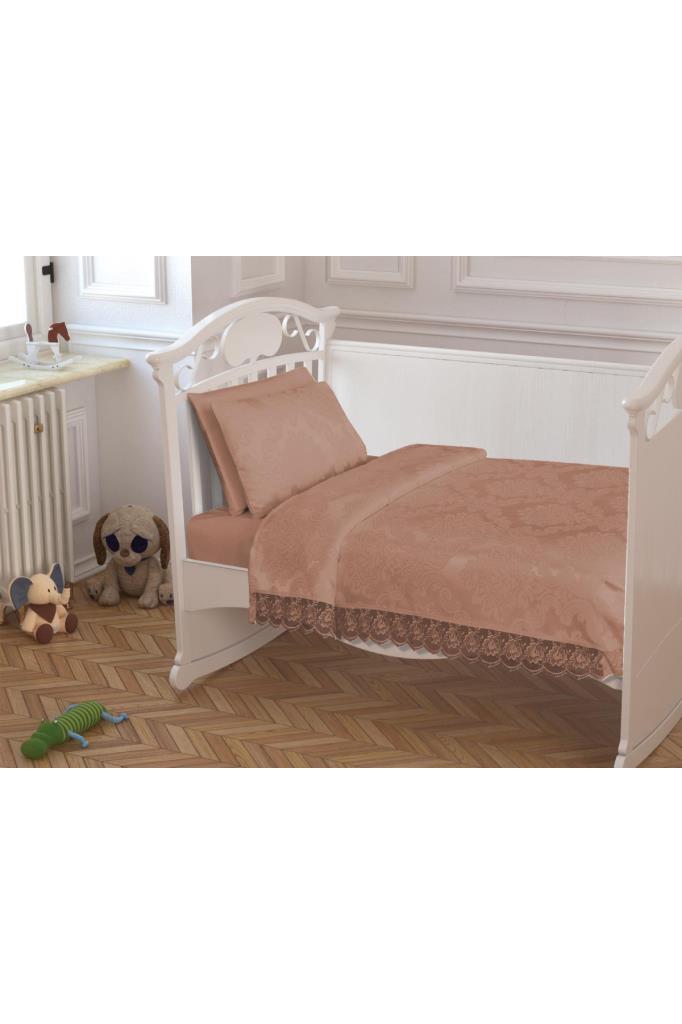 Dowry French Laced Baby Pique Set Cappuccino