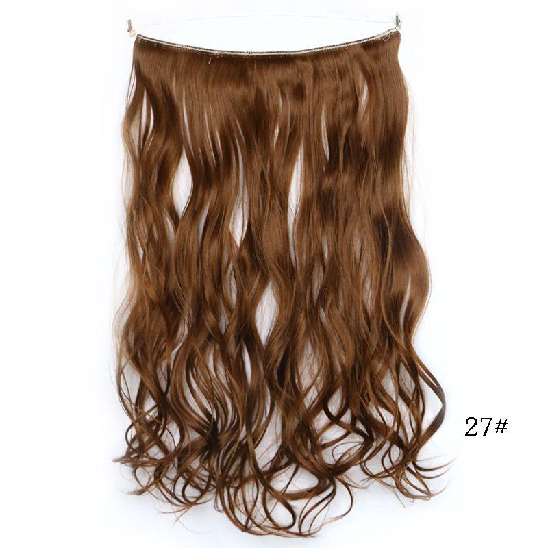 Luxurious Women Hair Extensions Long Wavy Synthetic Hairpiece 45cm For Effortless Elegance