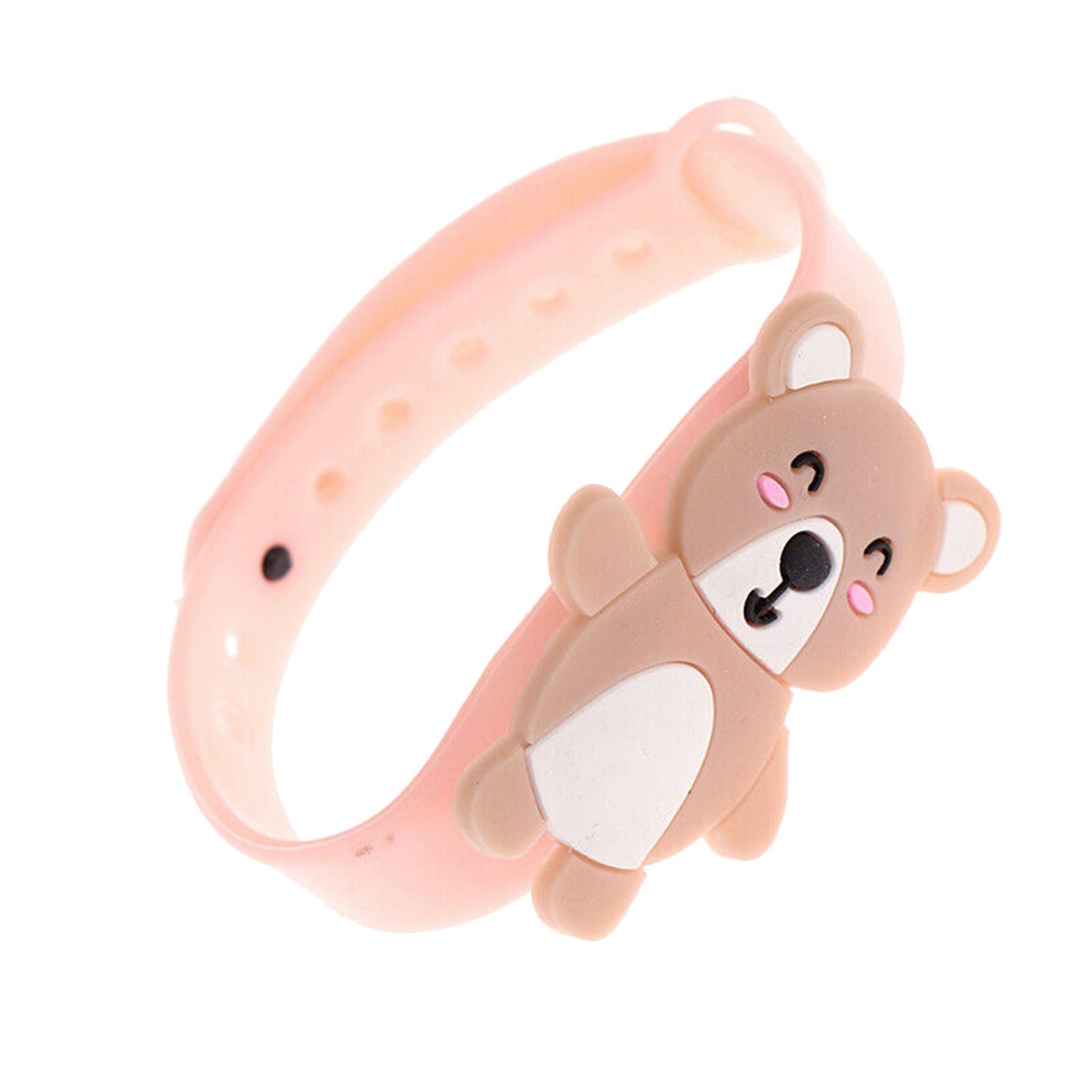 

Силиконовый браслет с изображением животных от комаров K-iller, детский летний браслет от комаров One Size розовый