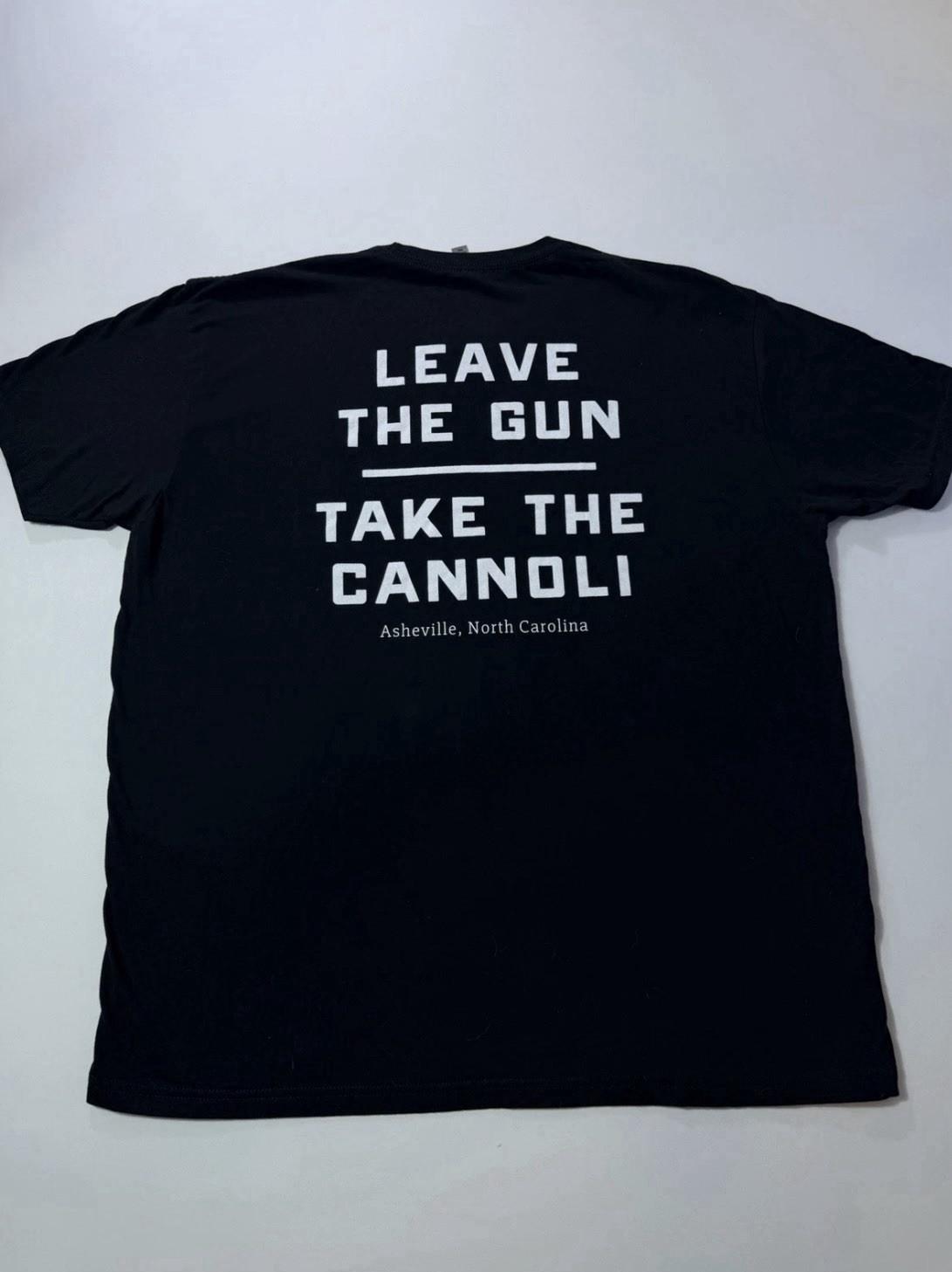 Vinnie’s Neighborhood Italian Leave the Gun Take the Cannoli Black T Shirt XXL Unisex T-Shirt M