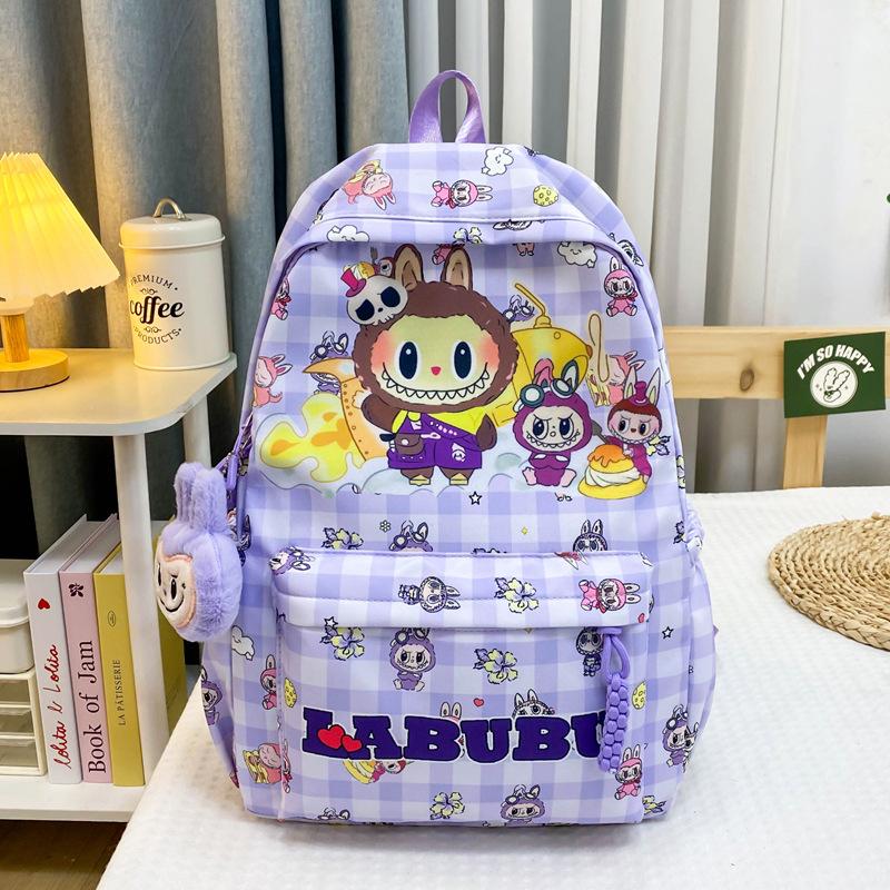 School bag female primary and secondary school students cartoon large capacity backpack fashionable cute student lightweight versatile backpack