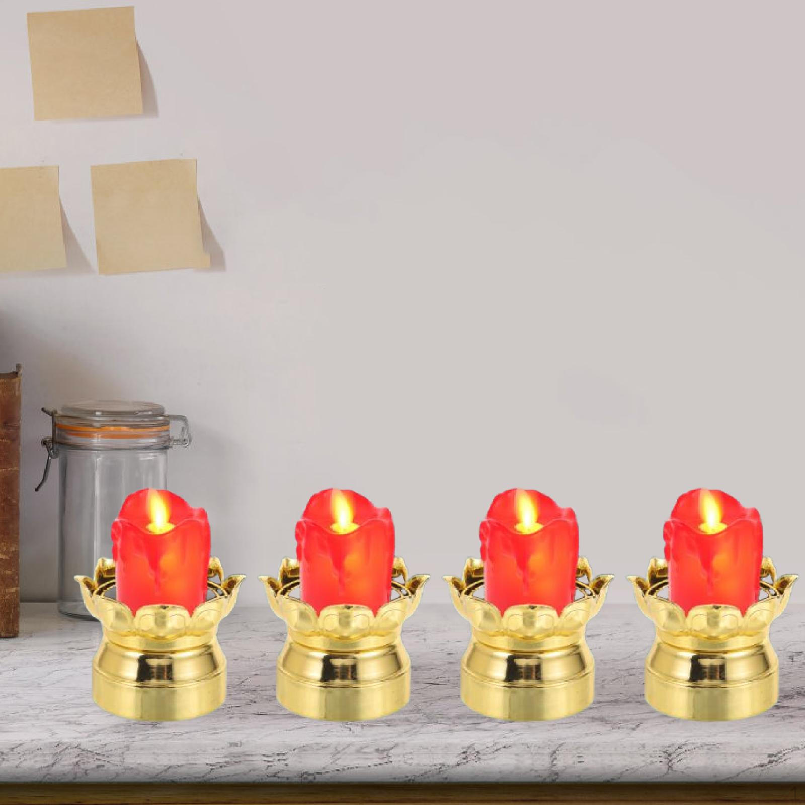 

4x Lotus Tealight Candle Holders Candleholder Desk Mantel Xmas Votive Stands for Easter