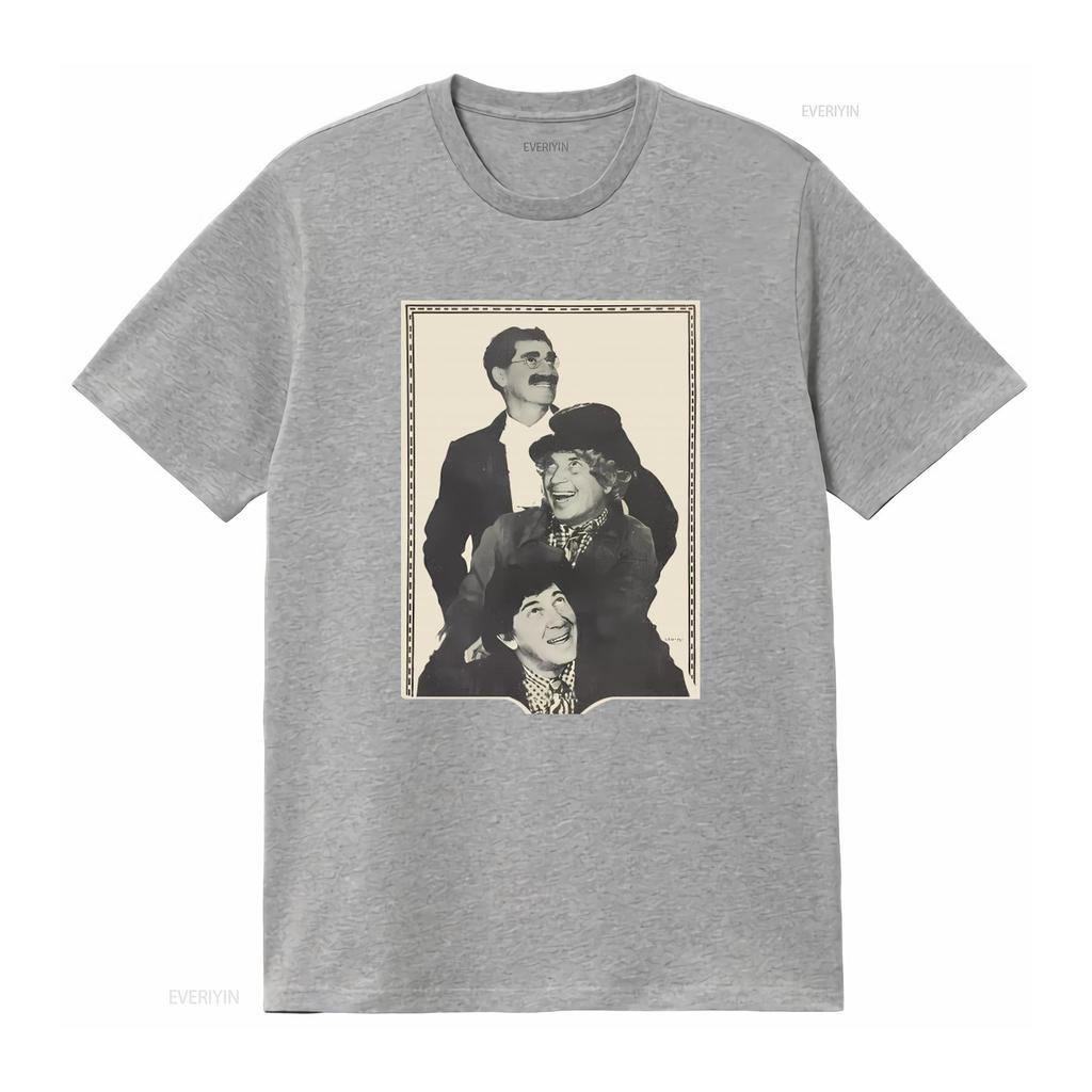 T-shirt Vintage Marx Brothers 1975 Design Retrò Commedia Classica Trio Iconico Moda vintage Lavata Comoda Versatile grafica