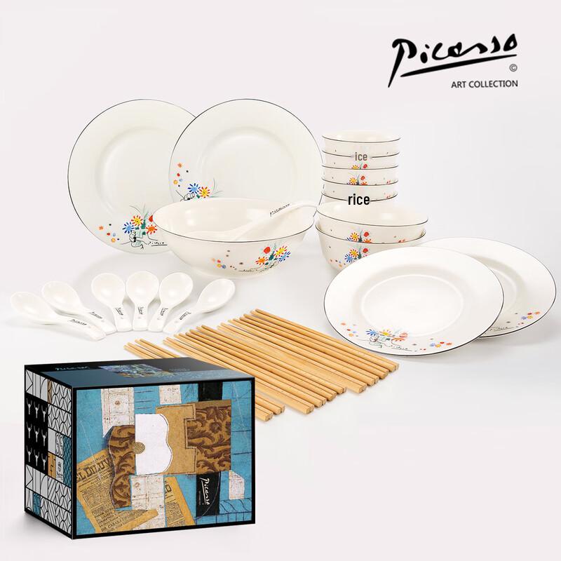 Picasso-Inspired European Ceramic Dinnerware Set