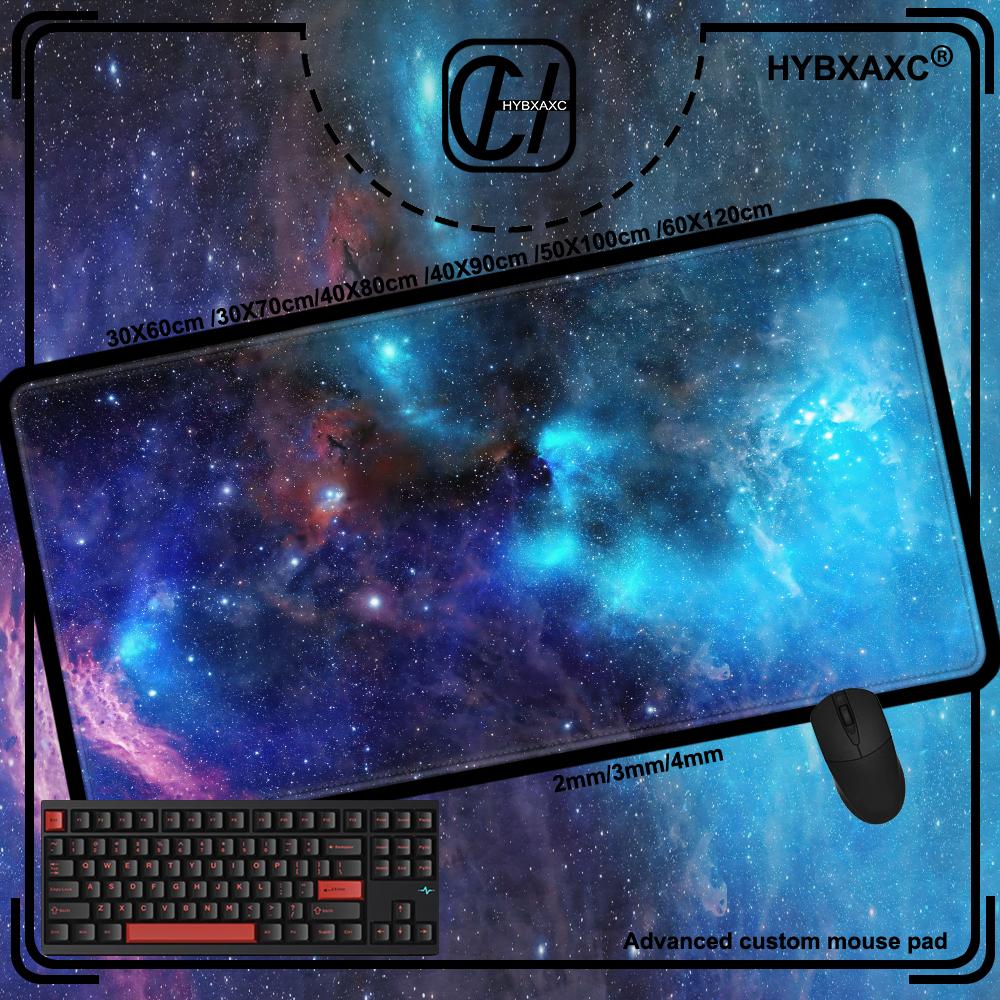 Space Gamer Mousepad Computer Gaming Large Mouse Pad Xmm Nonslip Nebula Laptop Carpet Galaxy HD Print Desk Mat Mouse Mat