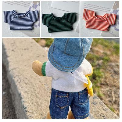 8 Colors Cotton Doll Clothes Accessories Mini Clothes Tops Casual Wear T-shirt for 10cm Cotton Doll for 10cm Cotton Doll