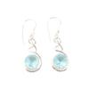 Natural Sky Blue Topaz 925 Sterling Silver Dangle Earrings For Women's 1.67" CE-14-1