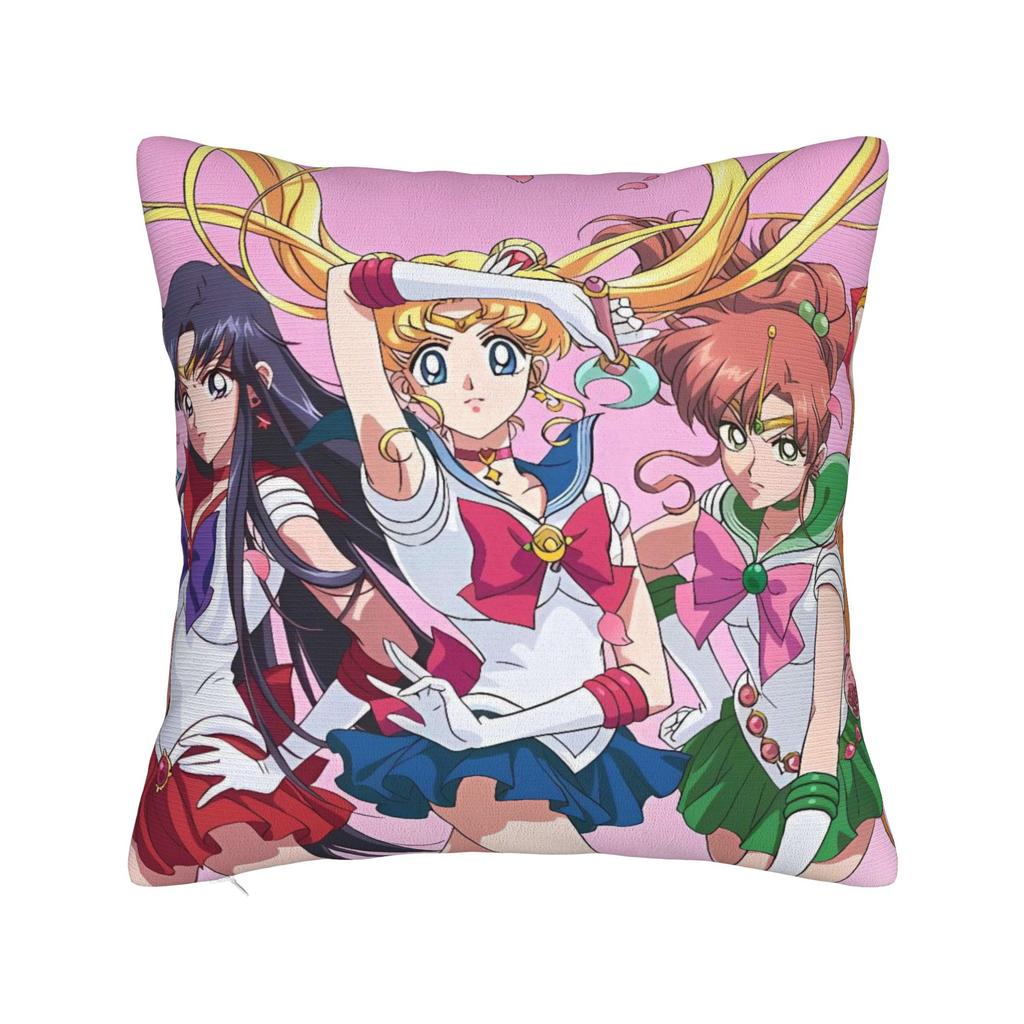 Sailor Moon Pillow Case Soft Pillow Cover For Office Car Home Decor Retro Trendy Cushion Cover