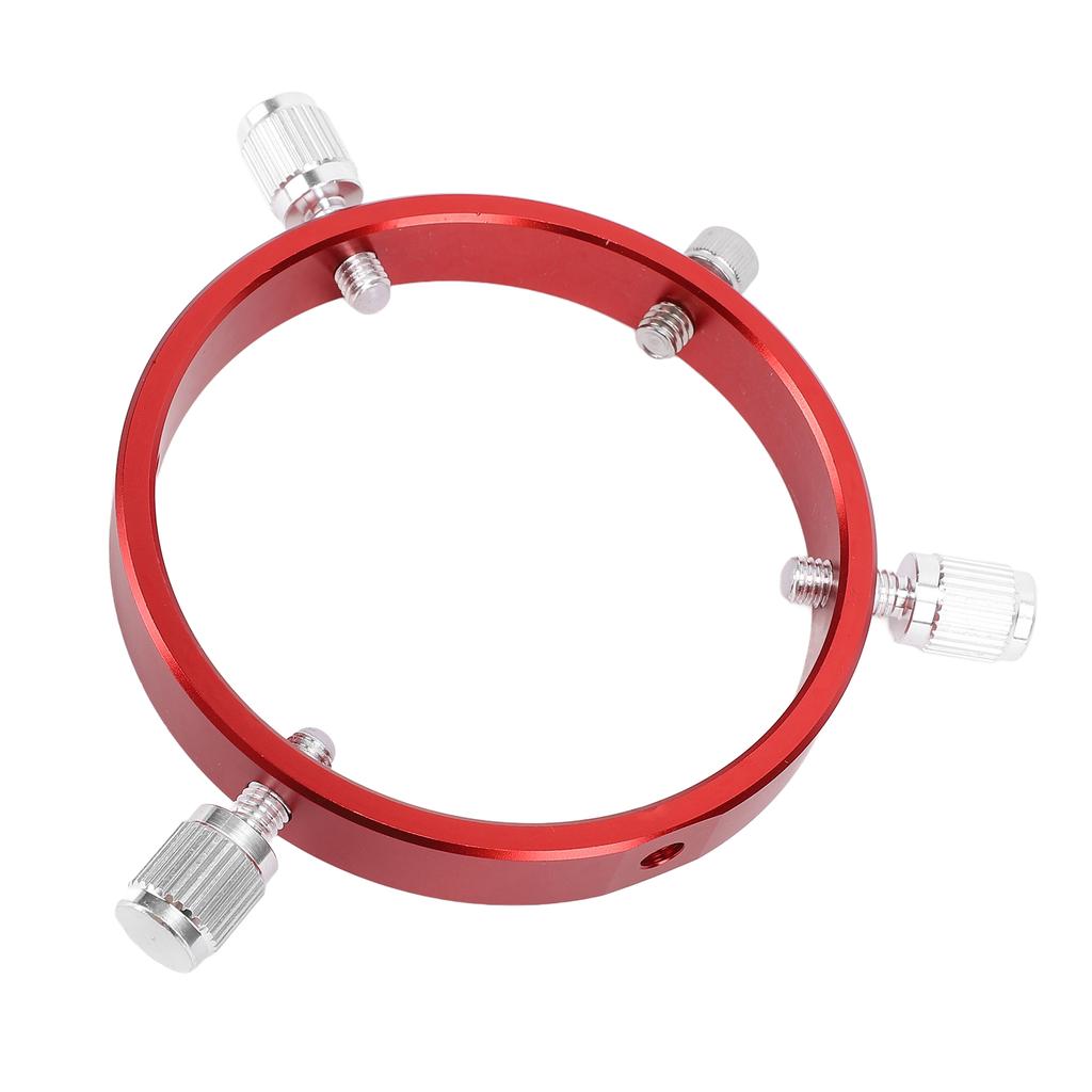 Telescope Guiding Scope Ring with M6 Screw 1 4 Inch Screw Red Aluminum Alloy Six Point Guiding Scope Hoop for 80‑100mm