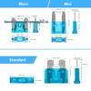 180PCS Aluminum-Zinc Car Blade Fuses with Small and Medium Yellow Clips
